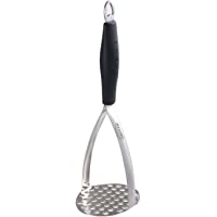 GWCLEO Pasapurés- Prensa Patatas de Grueso Acero INOX Pulido con Espejo y Non-Soldando- Pasapure con Mango de Silicona…